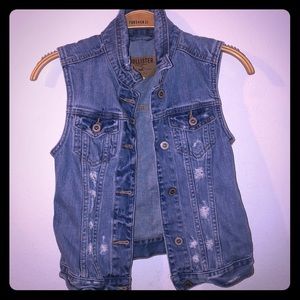 Hollister denim jacket vest
